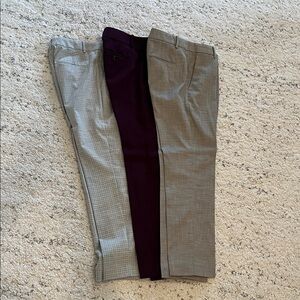 Ann Taylor 2 pairs and Loft 1 pair straight pants size 0 - set of 3 petite